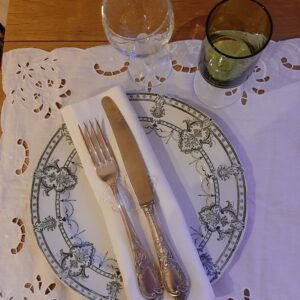 Assiette anglaise dans les tons de vert