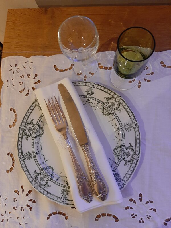 Assiette anglaise dans les tons de vert