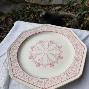 Plat en  faïence anglaise XIX siècle
