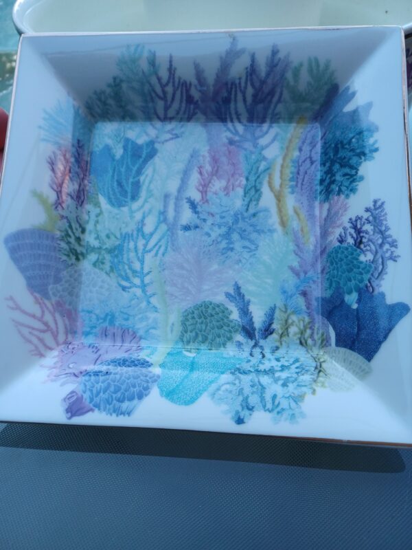 Plat carré décor marin – Image 3