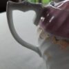 Théière ancienne rose et blanc – Image 3