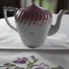 Théière ancienne rose et blanc – Image 2