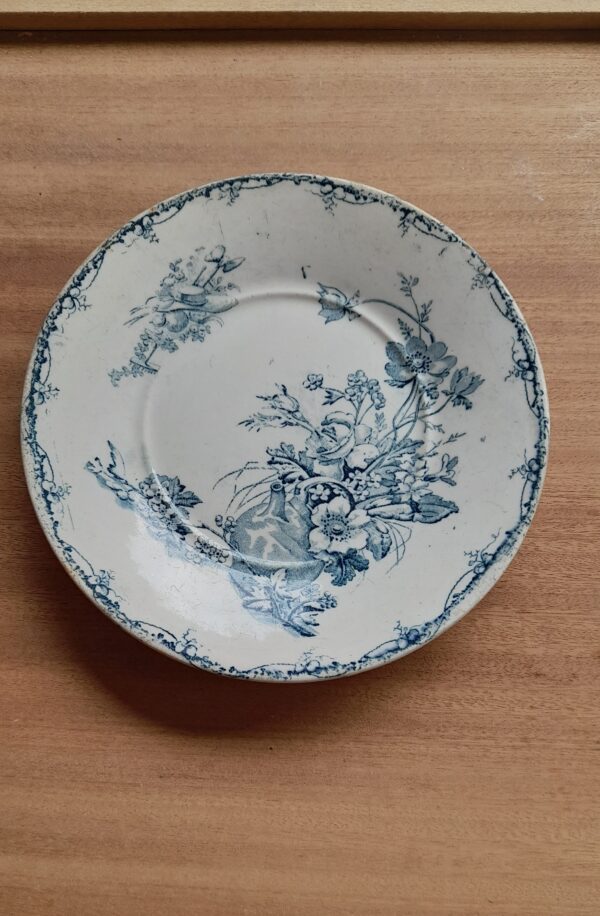 Assiette de la manufacture LUNEVILLE modèle Champêtre