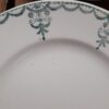 Ensemble de 6 assiettes de la manufacture " Moulin des loups -Hamage" ton vert