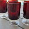Lot de verre Luminarc vintage bordeaux