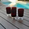 Lot de verre Luminarc vintage bordeaux – Image 2