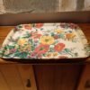 Plateau fleuri vintage