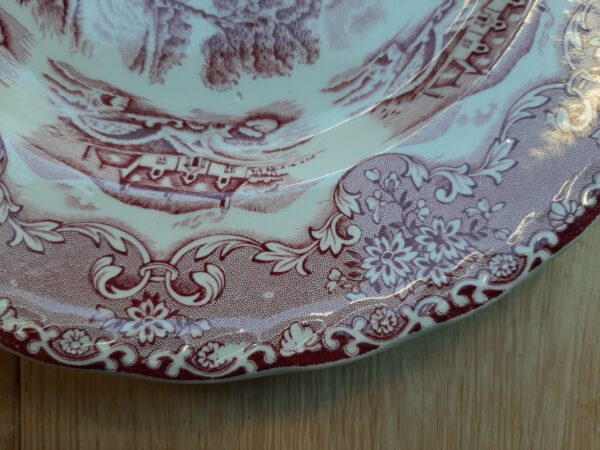 Assiette anglaise rouge – Image 3