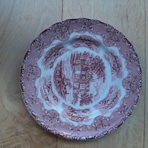 Assiette anglaise rouge