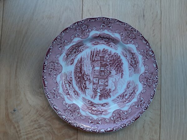 Assiette anglaise rouge
