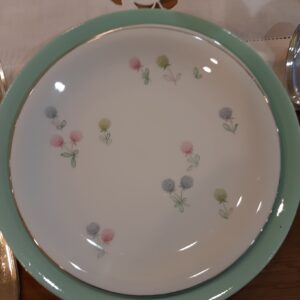 Assiette à dessert fleurie