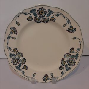 Assiette polychrome Longchamps décor Chambord