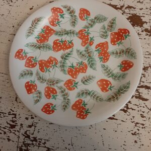 Plat /grande assiette motif "fraise"