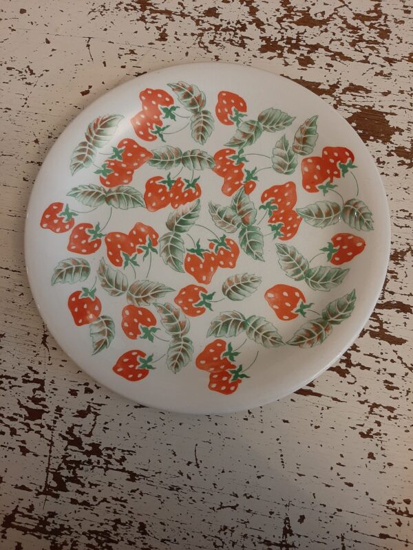 Plat /grande assiette motif "fraise"