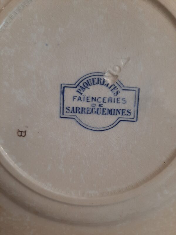 Assiette SARREGUEMINNES – Image 3