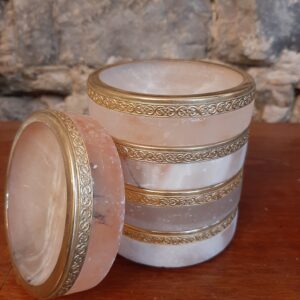 Lot de vide poche en pierre rose
