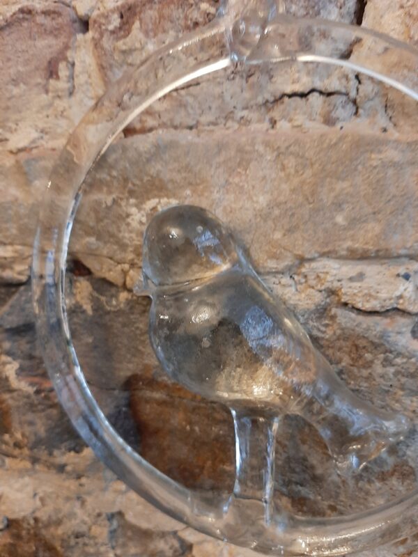 Suspension en verre décor oiseau – Image 2