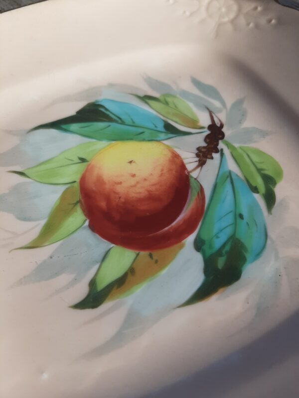 Assiettes anciennes décor fruit – Image 4